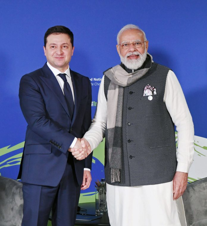 Modi had a phone conversation with the President of Ukraine