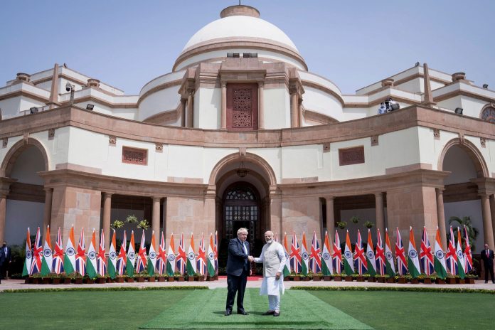 British Prime Minister Boris Johnson visits India