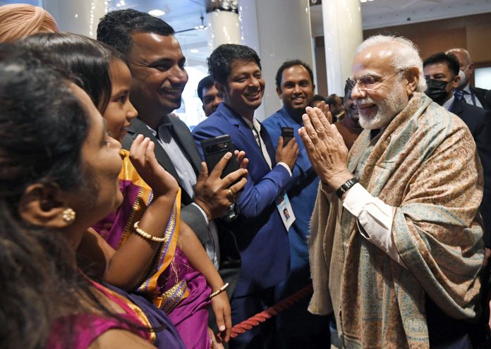 PM Narendra Modi receives a warm welcome from Indian diaspora