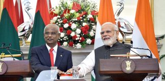 PM Narendra Modi and Maldives President Ibrahim Mohamed