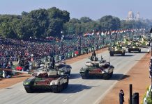 India Flag saluted with a 'swadeshi' cannon