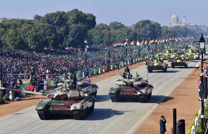 India Flag saluted with a 'swadeshi' cannon