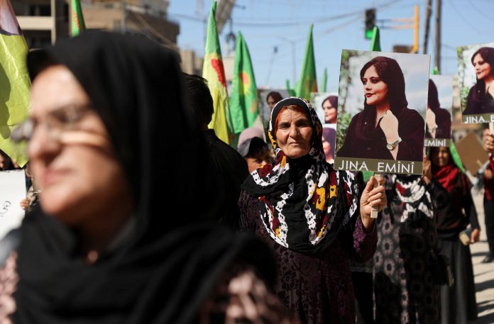 Violent protests by women against the hijab in Iran