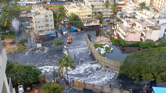India's technology hub Bangalore water bombed by heavy rains