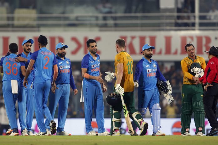 India won the T20I series, against South Africa