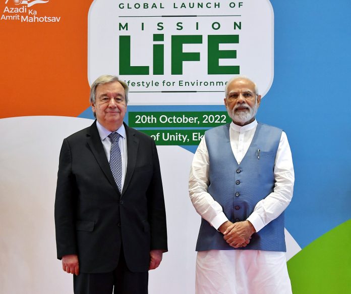 Modi and UN Secretary General launched Mission Life from Kevadia