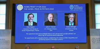 Nobel Prize in Physics awarded to three scientists for their contribution to quantum technology