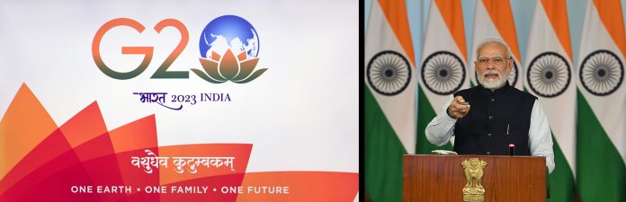 Modi unveiled the new G20 logo and theme