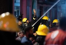 fierce fire in a garage in Maldives