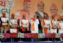 Prime Minister Narendra Modi held election rallies in Mehsana, Dahod, Vadodara ,Bhavnagar