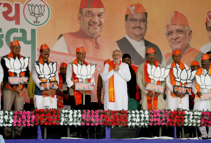 Prime Minister Narendra Modi held election rallies in Mehsana, Dahod, Vadodara ,Bhavnagar