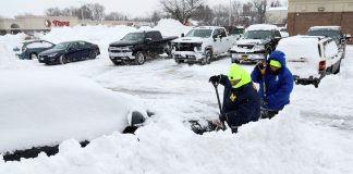 terrible snow storm in America