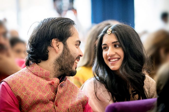 Mukesh Ambani's younger son Anant Ambani-Radhika Merchant engagement