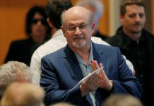 Salman Rushdie made his first public appearance after the attack, receiving an award in New York