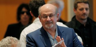 Salman Rushdie made his first public appearance after the attack, receiving an award in New York