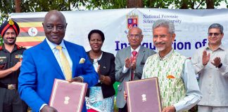 Inauguration of Forensic Sciences University of Gandhinagar campus in Uganda