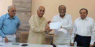 Donor Dinsha Patel for Sports Complex in Charuset Rs. 1.51 Crore Sankalp Donation