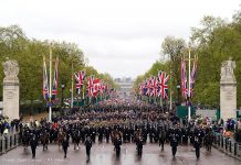 More than 11,500 police officers were mobilized for the coronation