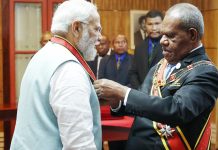 Modi honored with highest civilian award of Fiji and Papua New Guinea