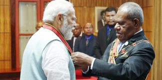Modi honored with highest civilian award of Fiji and Papua New Guinea
