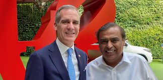 US Ambassador Garcetti's meeting with Mukesh Ambani