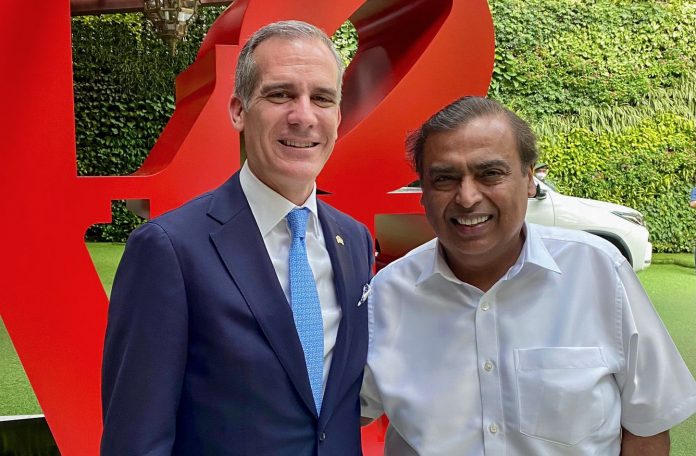 US Ambassador Garcetti's meeting with Mukesh Ambani