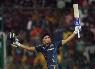 Gujarat beat Bangalore, Gill's second consecutive century