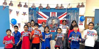 Children from Tooting Bal Sanskar Group celebrated "King Charles' Coronation".