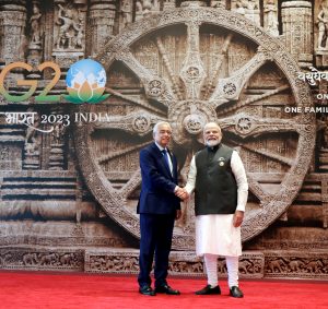 નરેન્દ્ર મોદી અને મોરેશિયસના વડા પ્રધાન પ્રવિંદ જગનાથ
