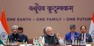 ભારત મંડપમમાં કોણાર્ક ચક્ર સામે વૈશ્વિક નેતાઓનું સ્વાગત