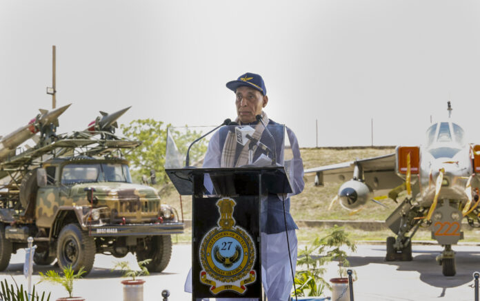 Rajnath Singh visits Bhuj air force station