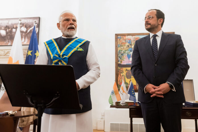 India's Modi in Cyprus to discuss deepening EU ties and trade corridor