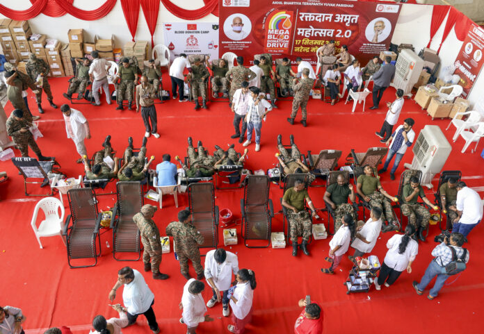 Blood donation camp on PM Modi's birthday