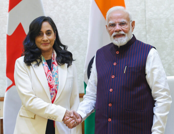 Canada FM Anita Anand meets with PM Modi