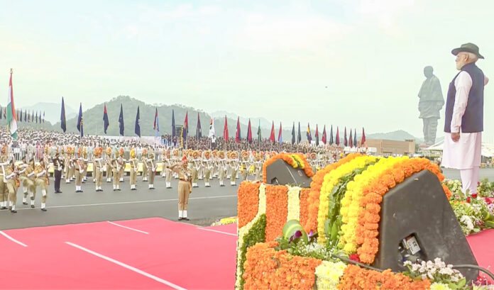 સરદાર પટેલની 150મી જન્મજયંતિનીએ સ્ટેચ્યુ ઓફ યુનિટી ખાતે ભવ્ય રાષ્ટ્રીય એકતા દિવસ પરેડ યોજાઈ જન્મજયંતિ