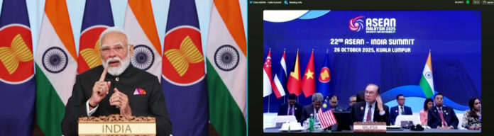 Prime Minister Narendra Modi virtually attends the 22nd ASEAN-India Summit 2025