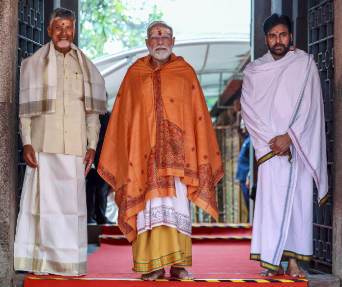 PM Modi visits Srisailam temple