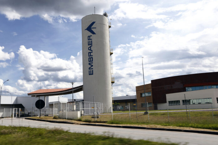 Outdoor view of the Embraer plant