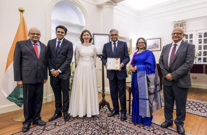 UK confers Knighthood insignia on Tata Group Chairman Chandrasekaran