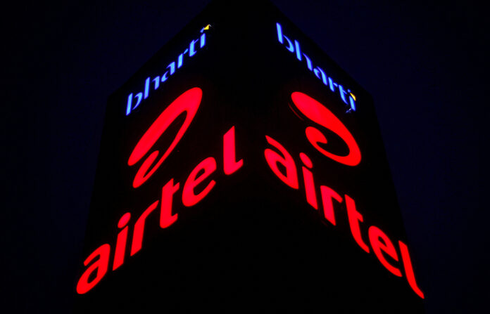 FILE PHOTO: A Bharti Airtel office building is pictured in Gurugram