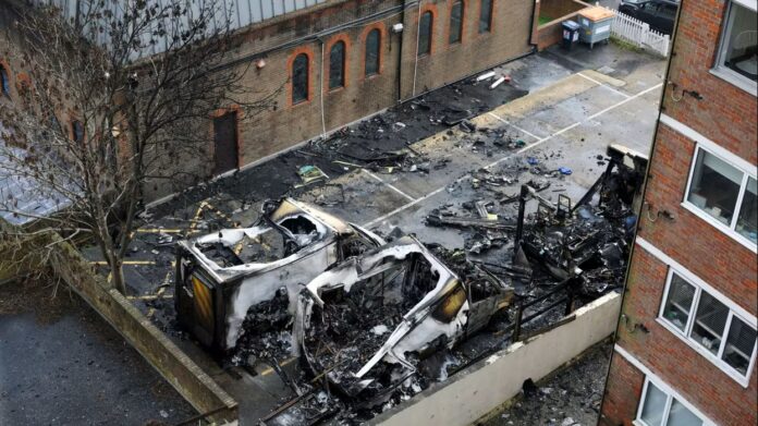 london ambulance fire